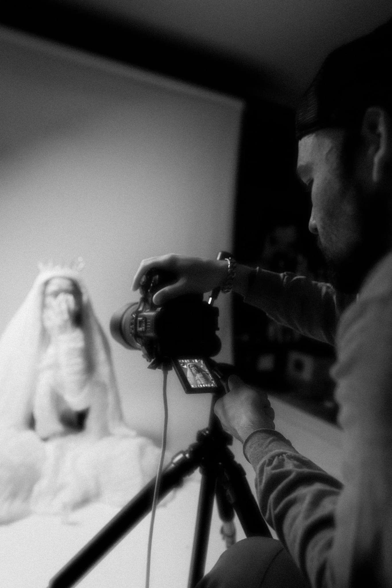 Studio session, behind the scenes
